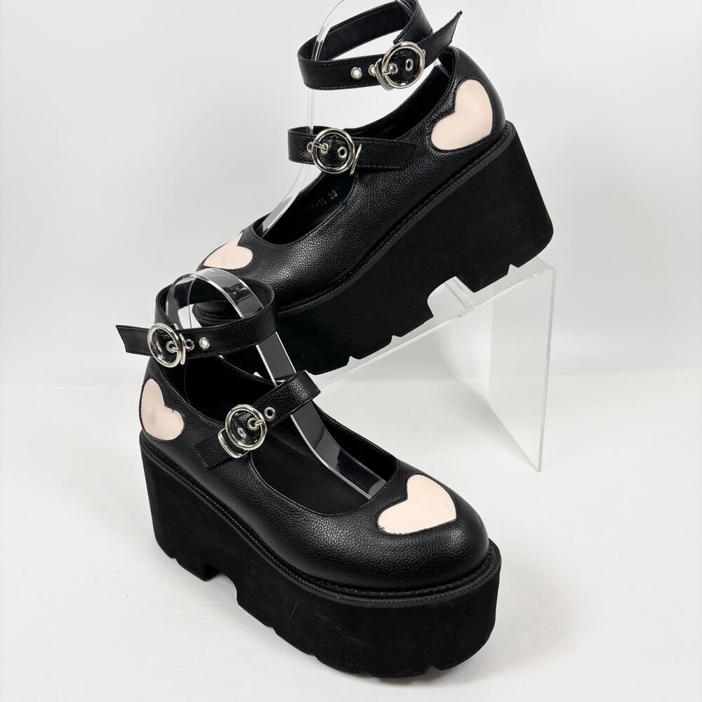 Lolita Mary Jane Shoes Platform 38 / 7.5 Chunky Goth Whimsigoth Kawaii Cosplay